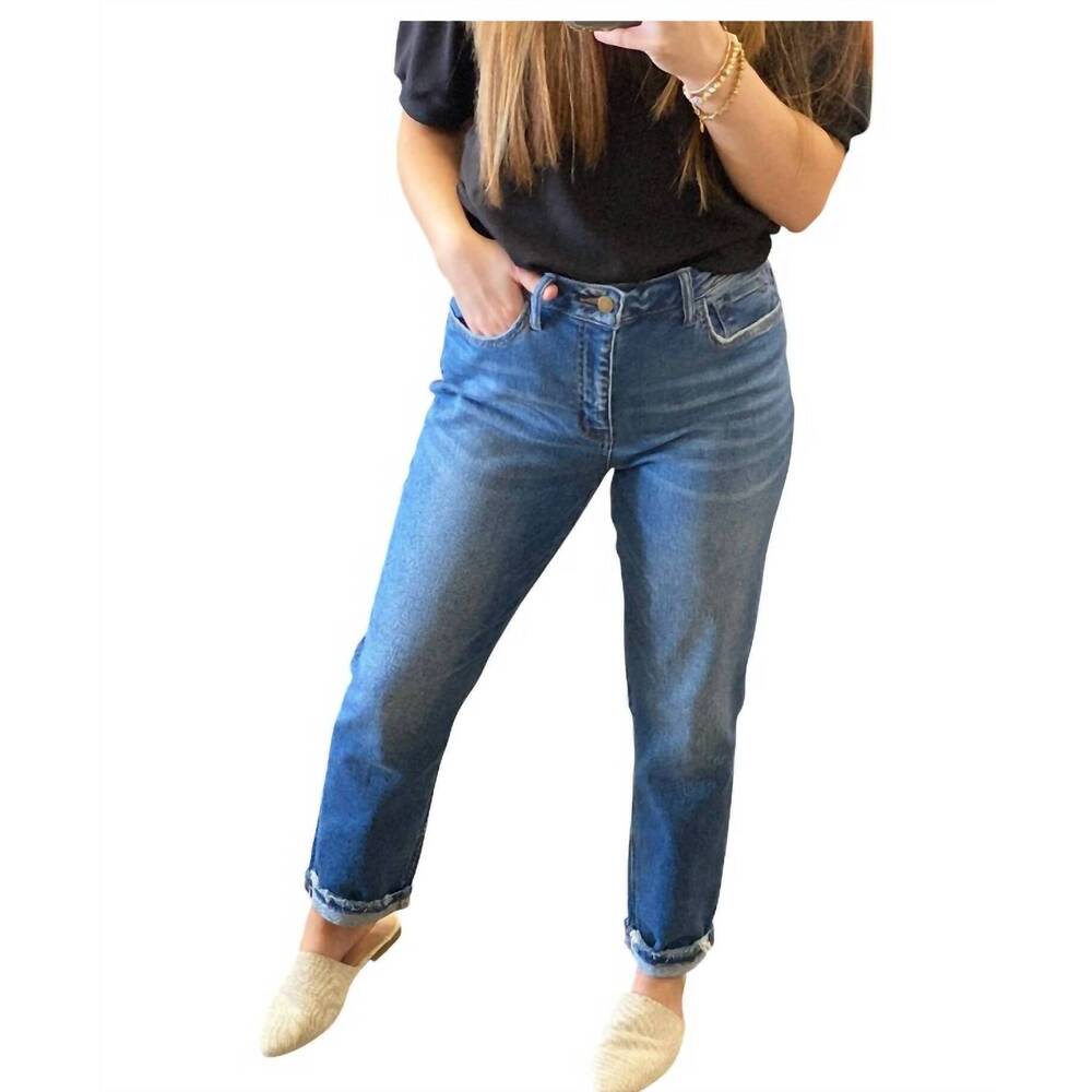 NEW FLYING MONKEY boyfriend fit jean in dark wash